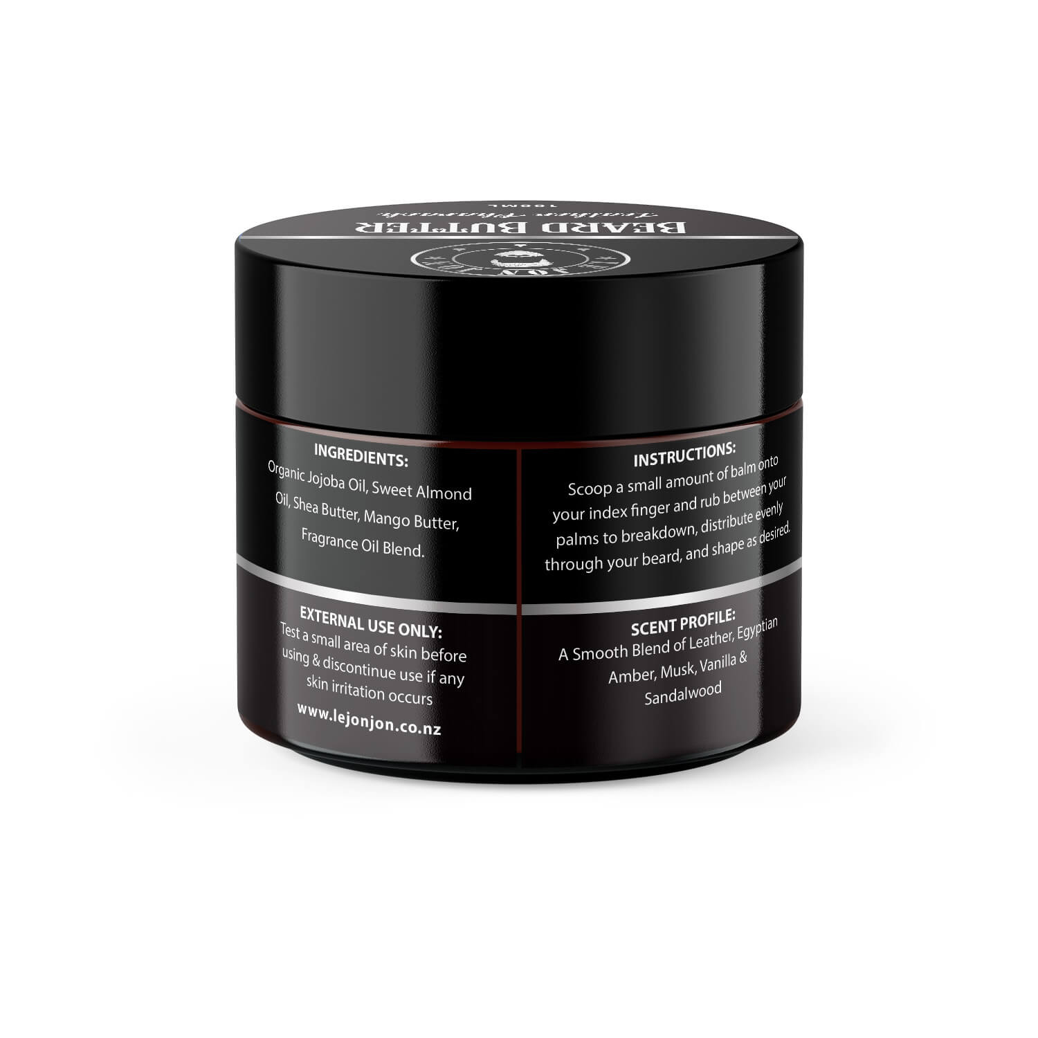 leather pharaoh beard butter back