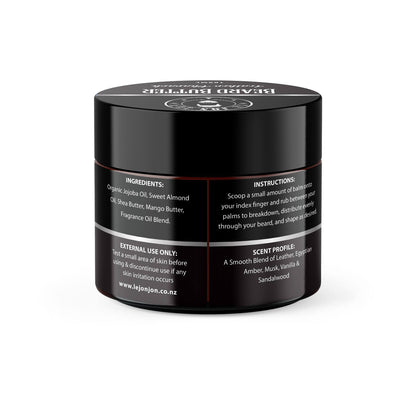 leather pharaoh beard butter back