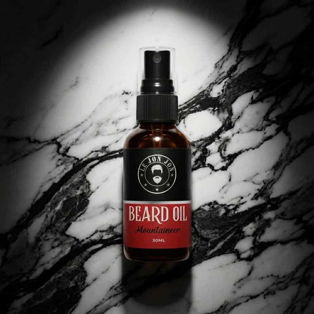 Mountaineer beard oil lifestyle image top