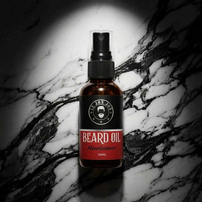 Mountaineer beard oil lifestyle image top