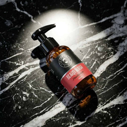 Mountaineer beard wash lifestyle image top
