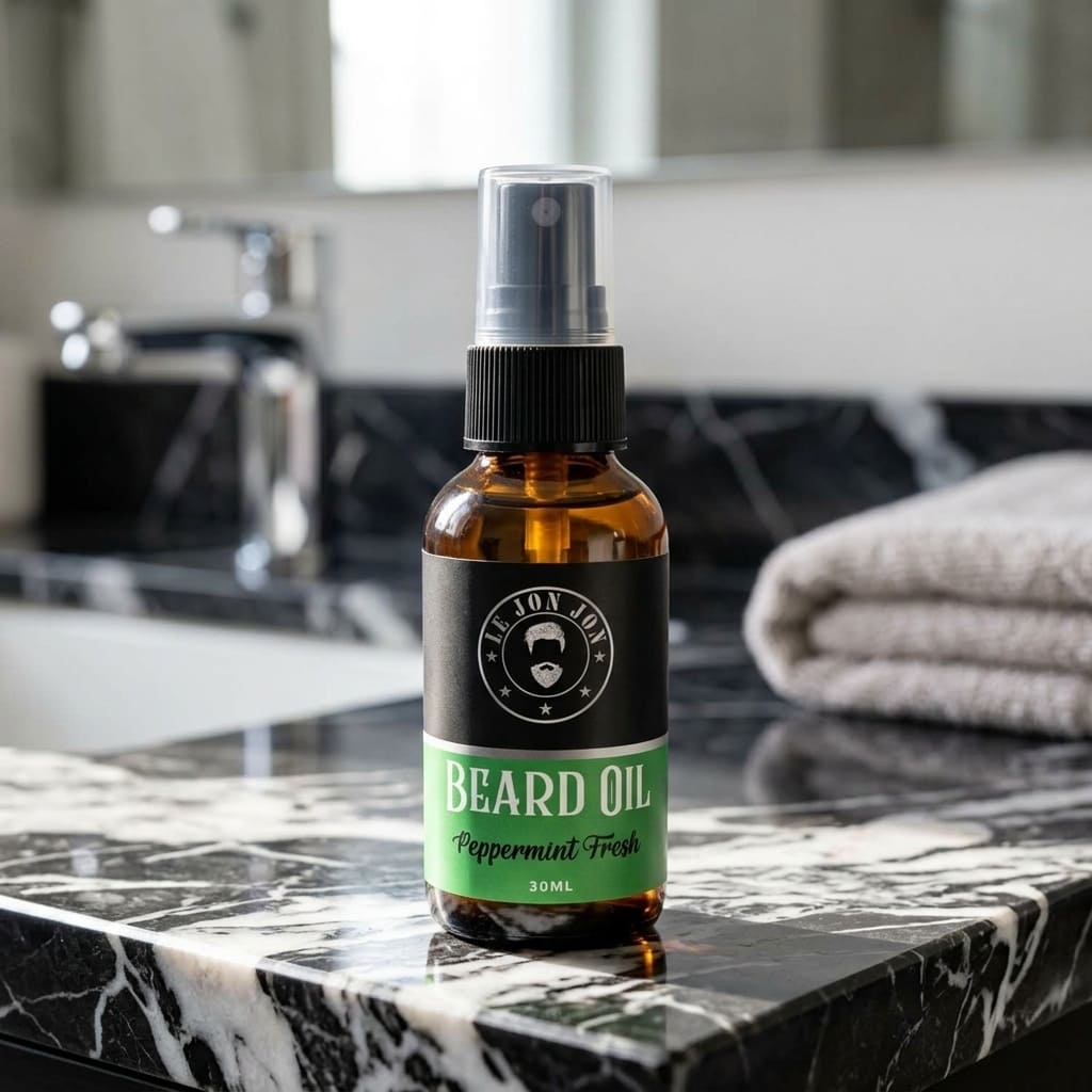 Peppermint Fresh beard oil lifestyle image