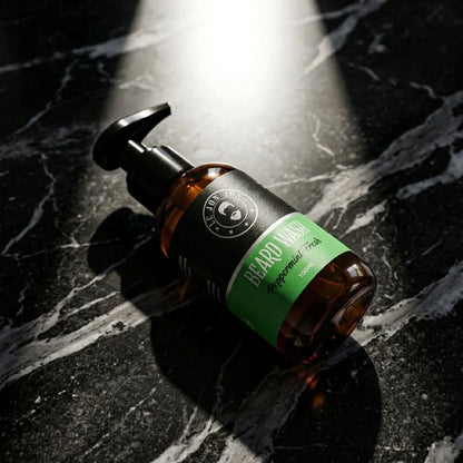 Peppermint Fresh beard wash lifestyle image top
