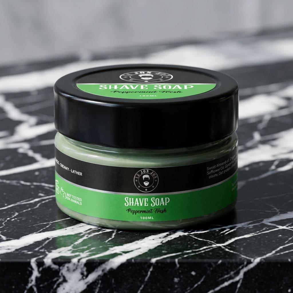 Peppermint Fresh shave soap lifestyle image
