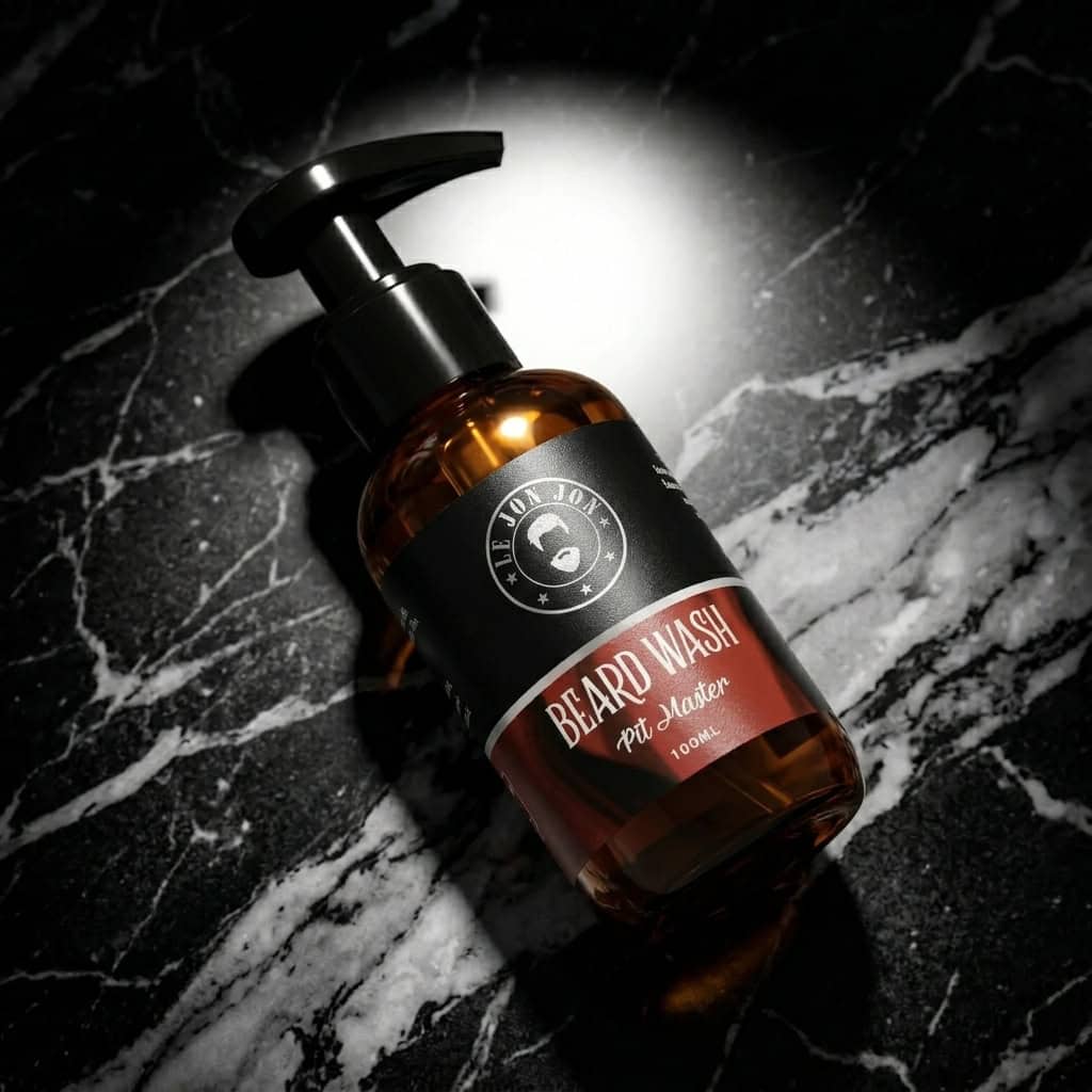 Pitmaster beard wash lifestyle image top
