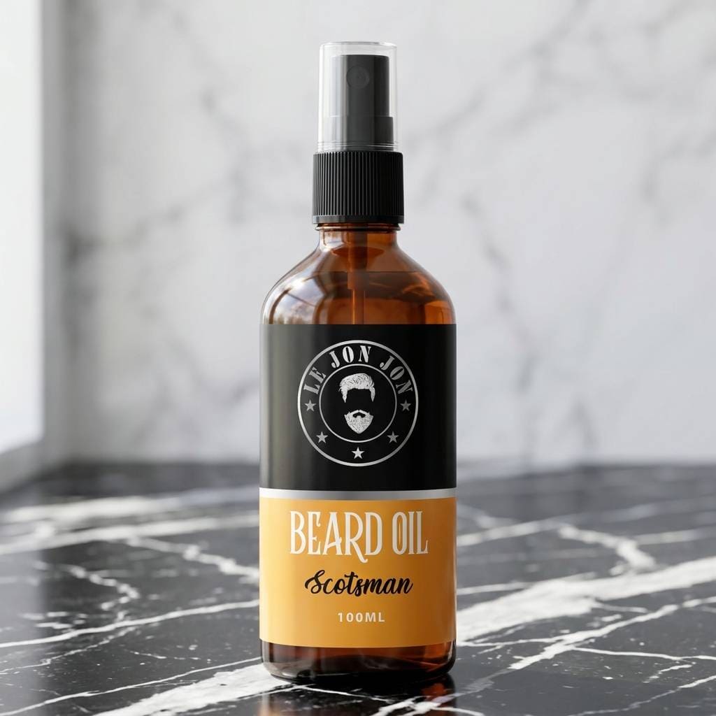 Scotsman 100ml beard oil lifestyle image
