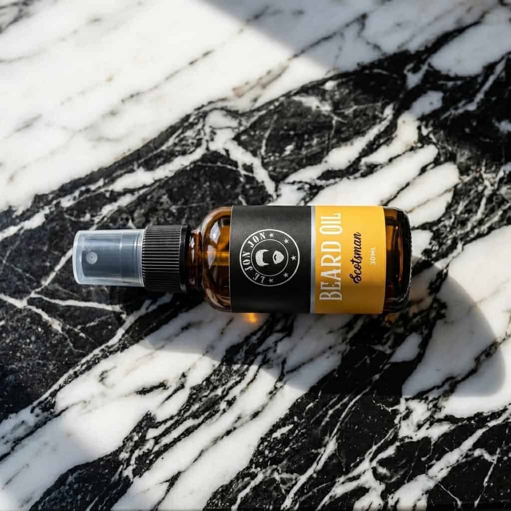 Scotsman beard oil lifestyle image top
