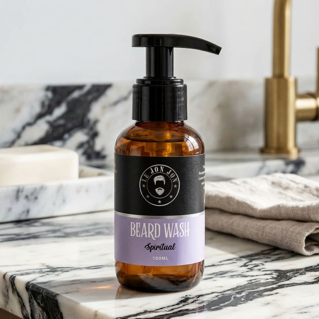 Spiritual beard wash lifestyle image
