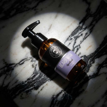 Spiritual beard wash lifestyle image top