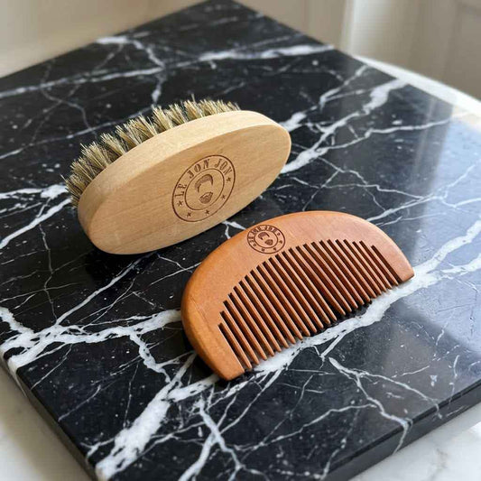 Travel brush and beard comb