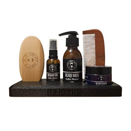 Ultimate beard care stand black with balm