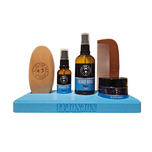 Light Blue beard product stand
