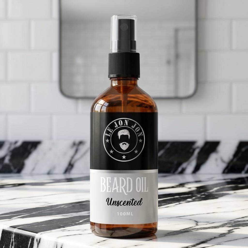 Unscented 100ml beard oil lifestyle image