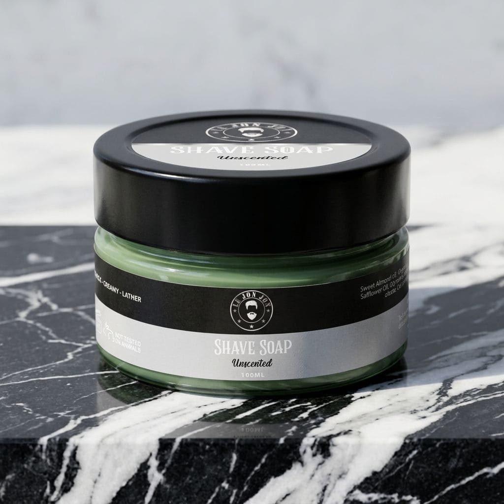 Unscented shave soap lifestyle image