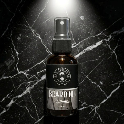 Valhalla beard oil lifestyle image top