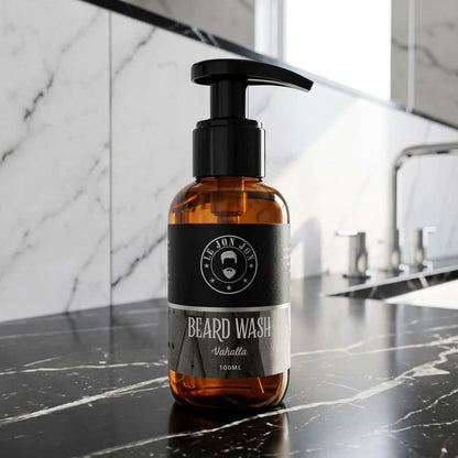Valhalla beard wash lifestyle image