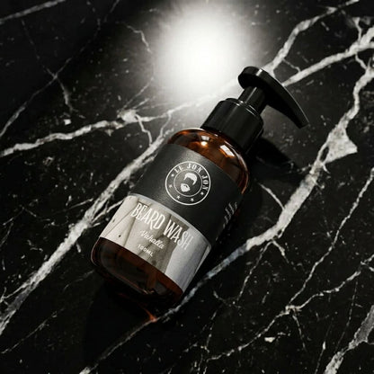 Valhalla beard wash lifestyle image top