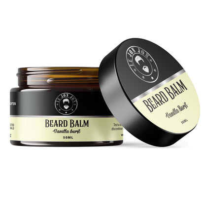 Beard Balm Vanilla Burst open jar
