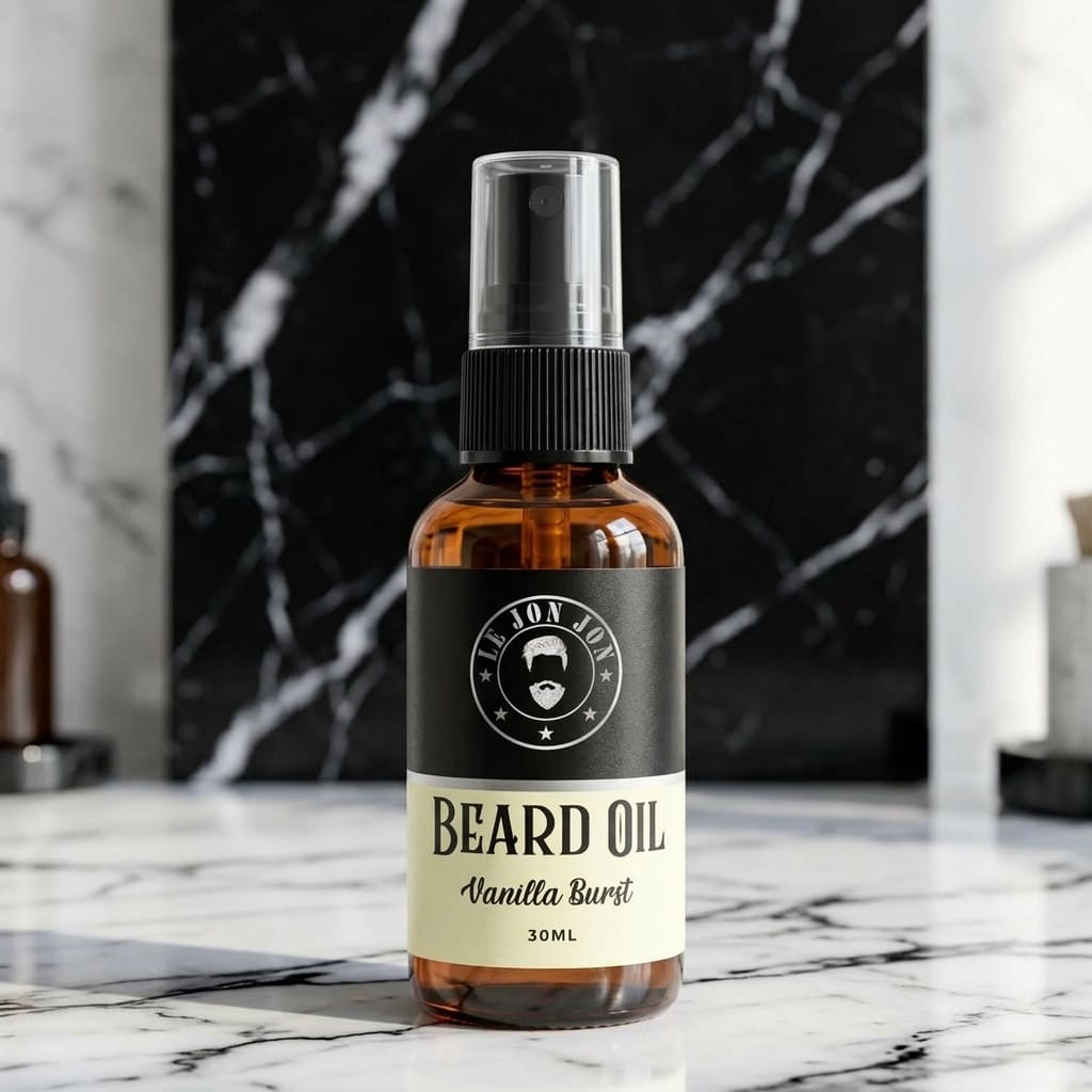 Vanilla Burst beard oil lifestyle image