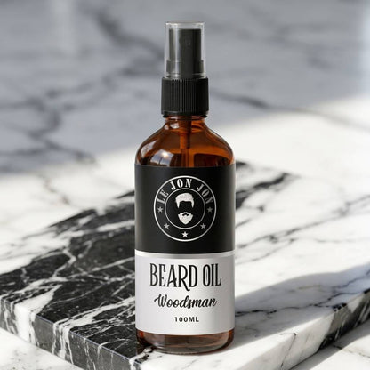 Woodsman 100ml beard oil lifestyle image