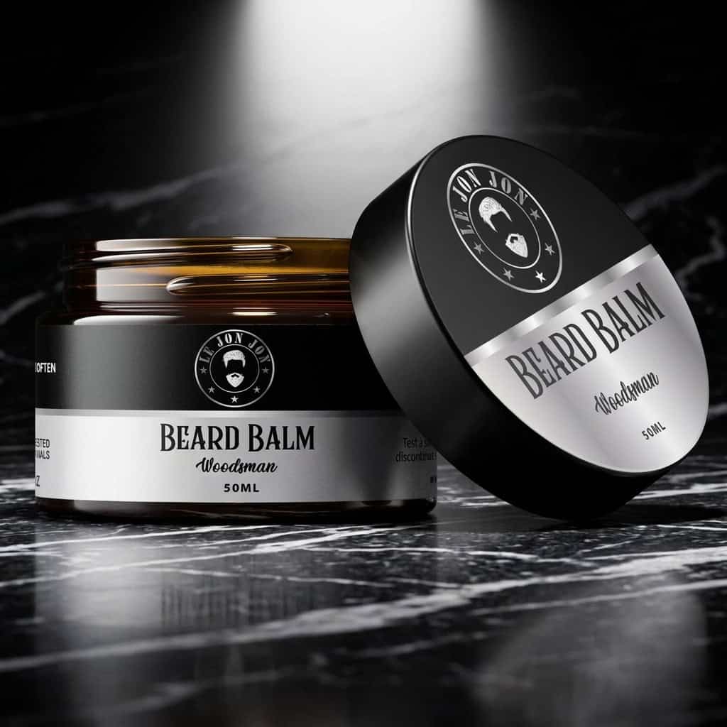 Woodsman Beard Balm Lifestyle image front angle