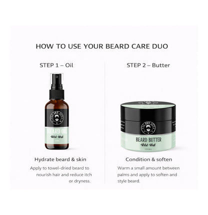 beard butter and oil steps
