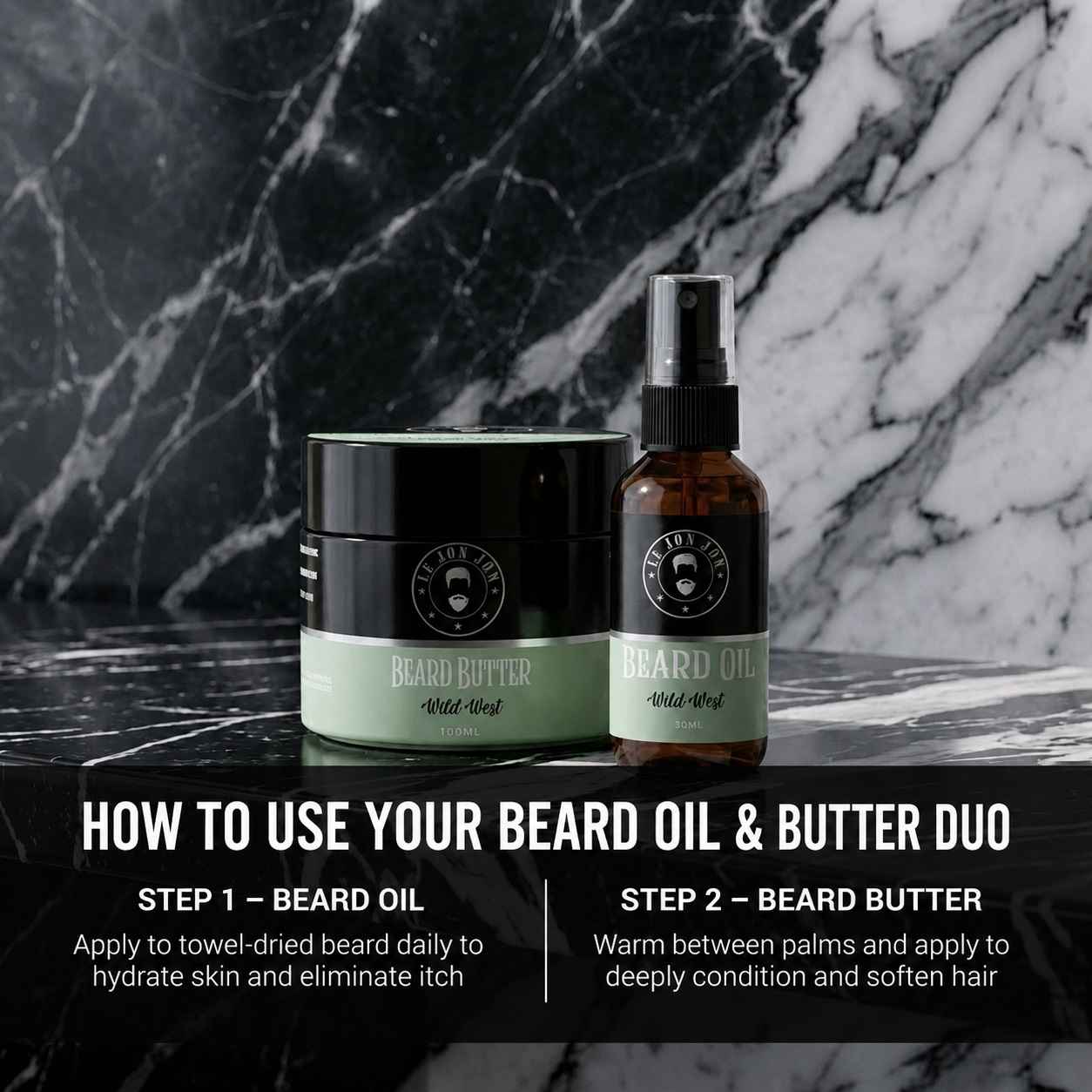 beard butter and beard oil steps image