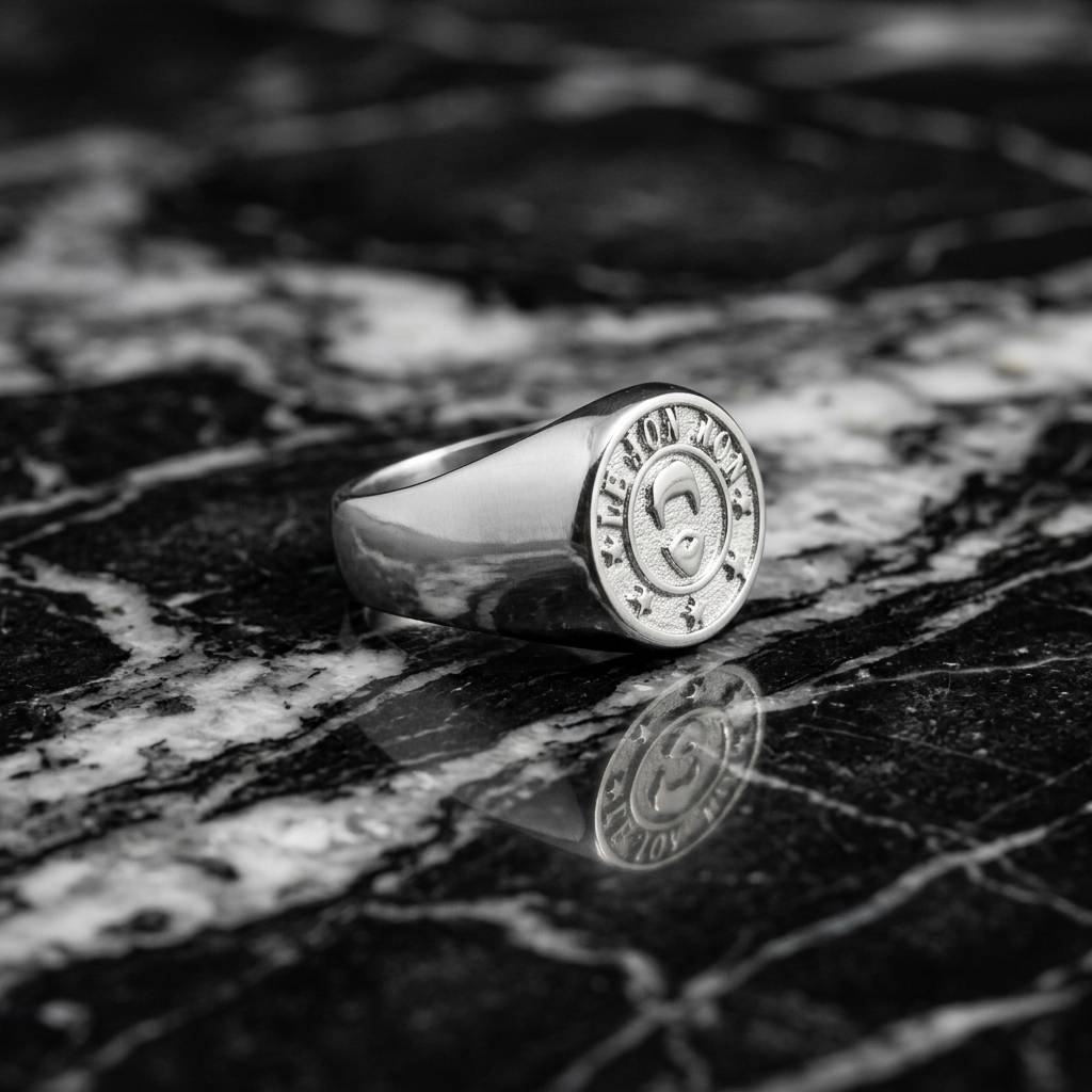 beard signet ring silver lifestyle image