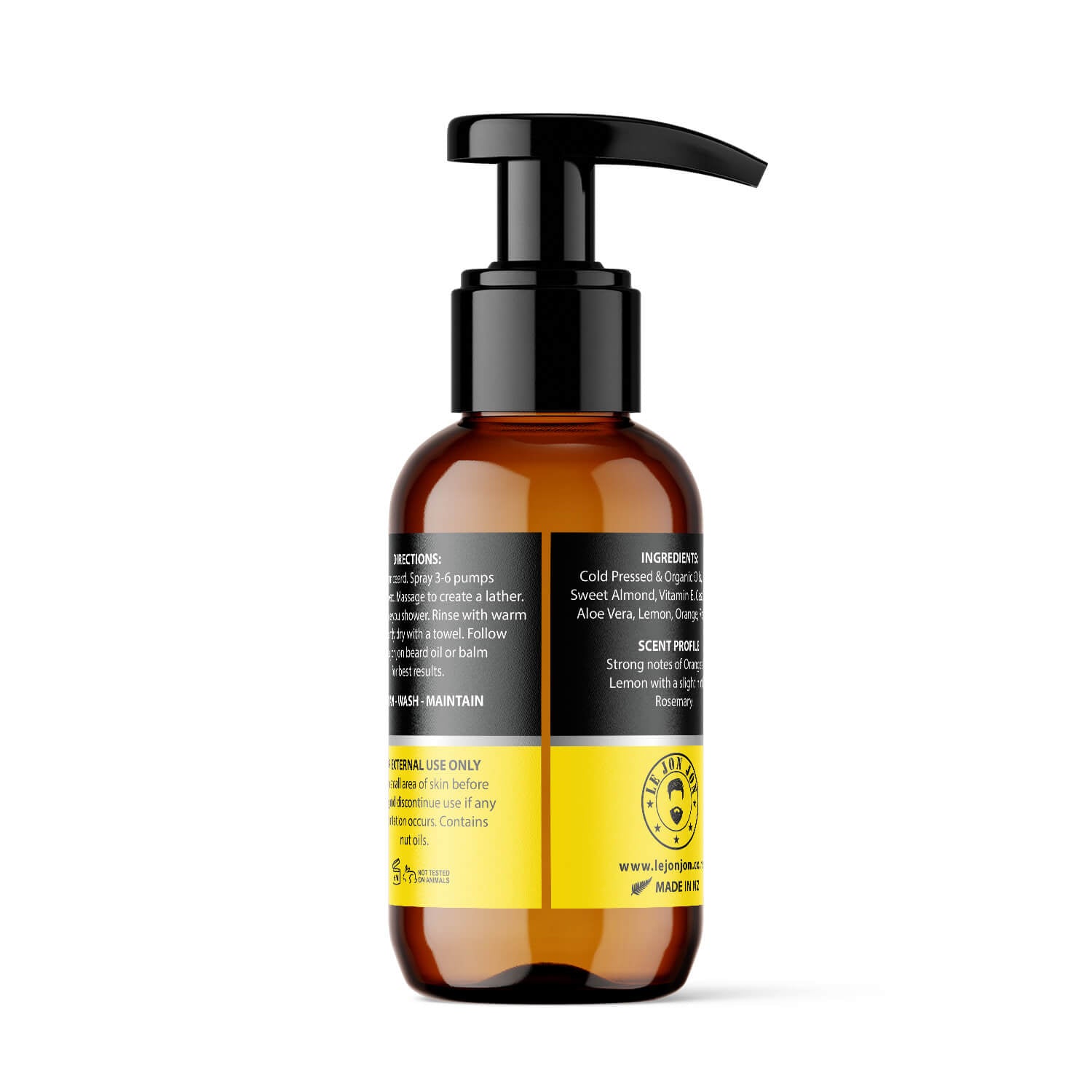 citrus explosion beard wash back