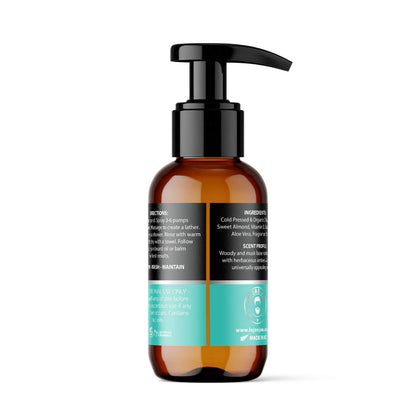 oak & amber beard wash back