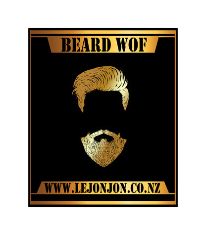 Gold beard car decal