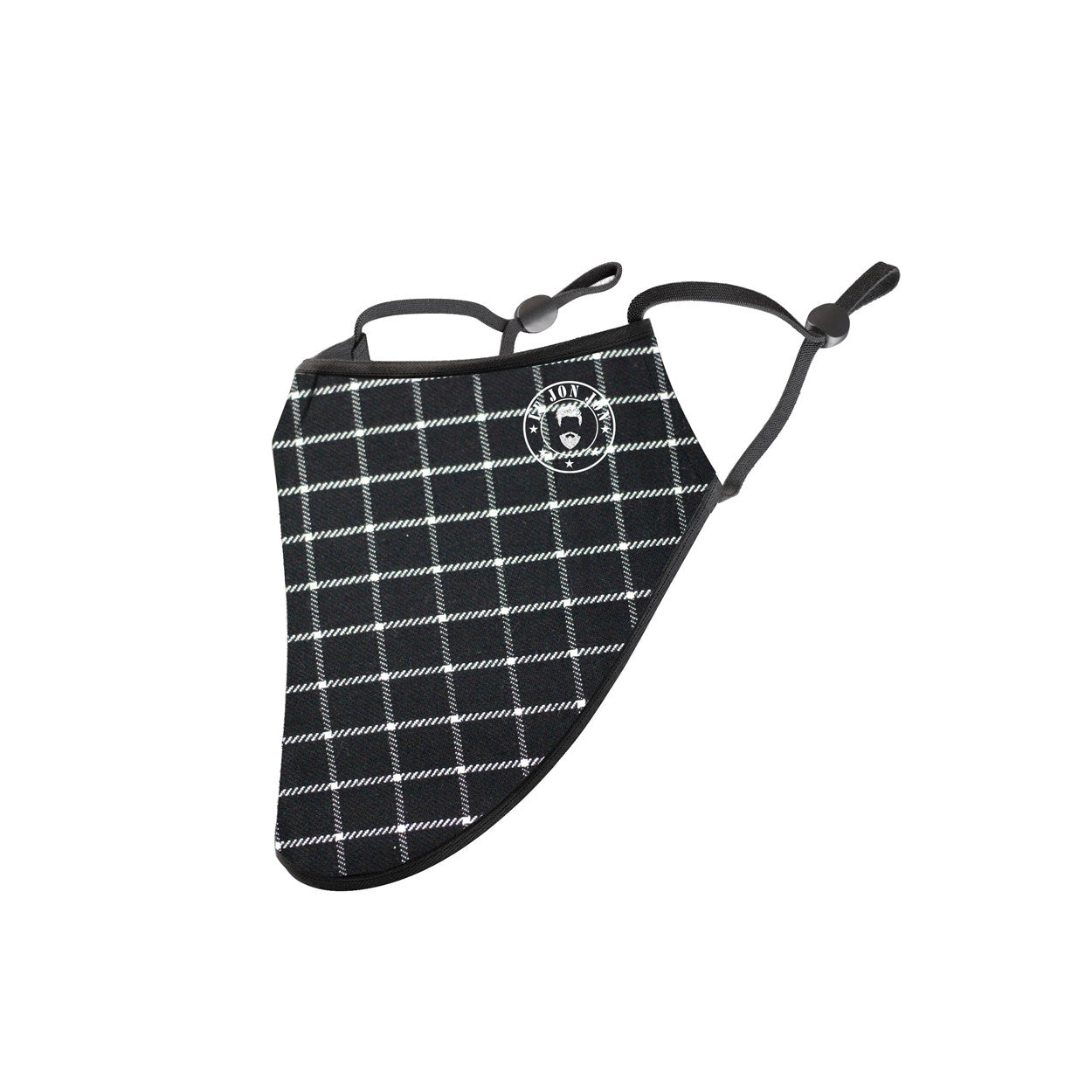 Black Plaid beard mask